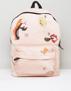 Рюкзак с вышивкой ASOS x Lot Stock - Розовый