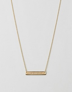 Ожерелье с надписью Gratitude Orelia - Золотой