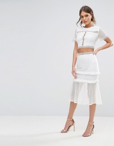 Кружевная юбка со вставками True Decadence - Белый