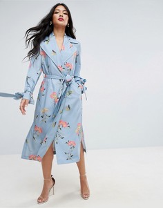 Пальто с цветочным принтом ASOS - Мульти