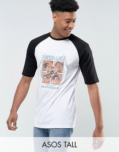 Футболка с рукавами реглан и принтом ASOS TALL - Белый