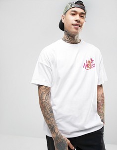 Oversize-футболка с принтом на груди ASOS - Белый