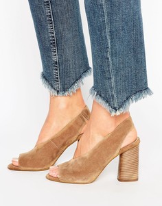 Замшевые босоножки на каблуке ASOS TALKATIVE - Рыжий