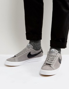 Серые кроссовки Nike SB Blazer 864347-009 - Серый