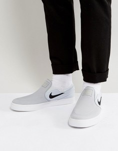 Серые кроссовки-слипоны Whistles 831749-004 - Серый Nike SB