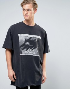 Футболка с принтом Cheap Monday Emphasis Broken - Черный