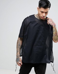 Свободная полупрозрачная рубашка черного цвета ASOS - Черный