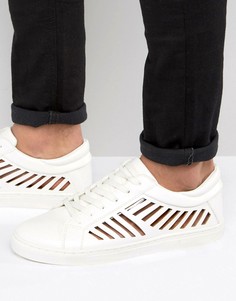 Белые кроссовки с вырезами ASOS - Белый