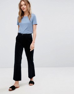 Укороченные расклешенные брюки MiH Jeans Coler - Темно-синий
