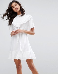 Платье мини с открытой спиной ASOS Prairie - Белый