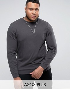 Легкий обтягивающий свитшот ASOS PLUS - Черный