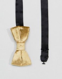 Бархатный галстук-бабочка Noose &amp; Monkey - Золотой