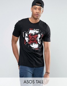 Футболка с принтом Red Hot Chilli Peppers ASOS TALL - Черный