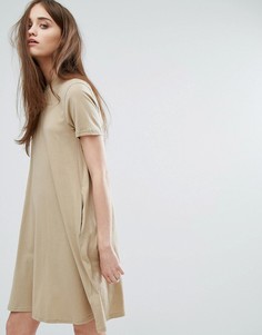 Свободное платье с высоким воротом Cheap Monday - Бежевый