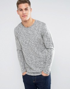 Меланжевый свитшот с асимметричным краем Jack &amp; Jones - Зеленый