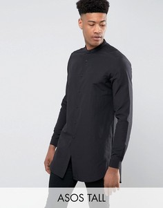 Черная супердлинная рубашка классического кроя ASOS TALL - Черный