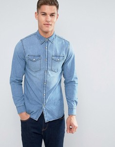 Джинсовая рубашка Jack &amp; Jones - Синий