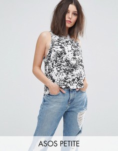 Свободный топ с принтом ASOS PETITE - Мульти