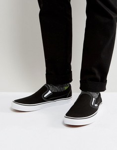 Черные классические кеды‑слипоны Vans VEYEBLK - Черный