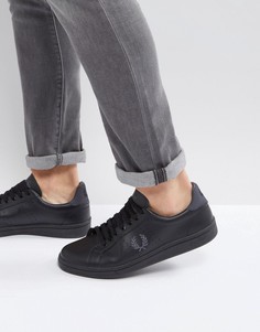 Кожаные кроссовки Fred Perry B721 - Черный