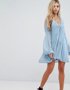 Свободное платье Free People Lini - Синий