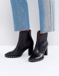 Ботинки на каблуке с заклепками AllSaints Ines - Черный