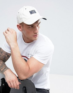 Белая саржевая кепка с логотипом-накладкой Abercrombie &amp; Fitch - Белый