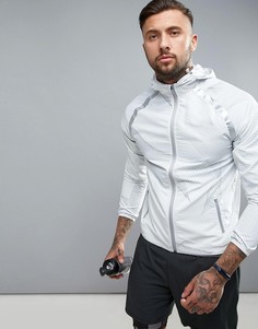 Куртка с капюшоном и серым принтом New Look - Белый