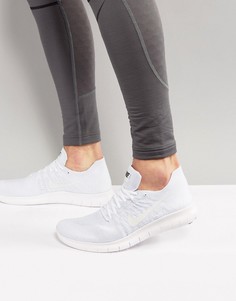 Белые кроссовки Nike Free Run Flyknit 2 880843-100 - Серый