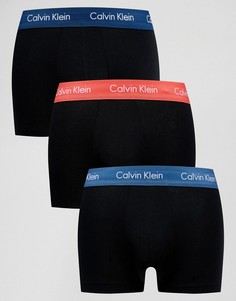 3 боксеров-брифов с заниженной талией Calvin Klein - Черный