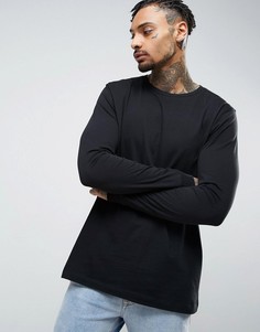 Длинный расклешенный лонгслив ASOS - Черный
