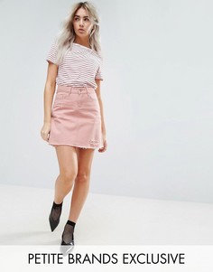 Розовая джинсовая юбка с рваной отделкой Urban Bliss Petite - Розовый