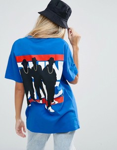 Oversize-футболка с принтом ASOS - Синий