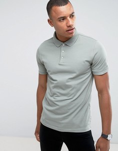 Поло цвета хаки Selected Homme - Зеленый