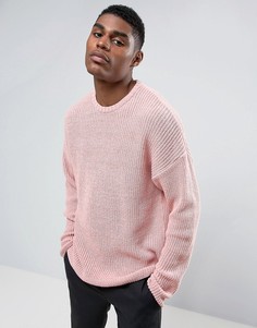 Свободный розовый джемпер ASOS - Розовый