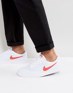 Белые парусиновые кроссовки в клетку Nike SB Solar 843896-161 - Белый