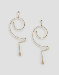 Спиралевидные серьги ASOS - Золотой