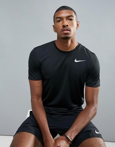 Черная футболка Nike Running Breathe Rapid 833608-010 - Черный