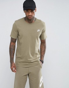 Зеленая футболка с вышитым логотипом Nike 827021-230 - Зеленый