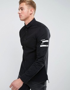 Приталенная рубашка с принтом Jack &amp; Jones - Черный