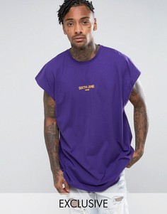 Фиолетовая футболка без рукавов Sixth June - Фиолетовый