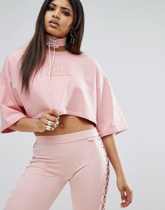 Укороченная футболка с круглым вырезом Puma X Fenty - Розовый
