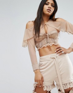 Сетчатый топ-корсет Puma X Fenty - Кремовый