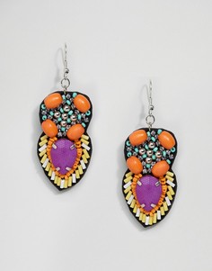 Серьги-подвески с бисером ASOS - Мульти