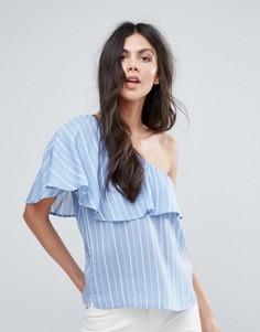 Топ на одно плечо A State Of Being Unknown - Синий