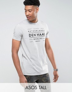 Футболка с принтом Netherlands ASOS TALL - Серый