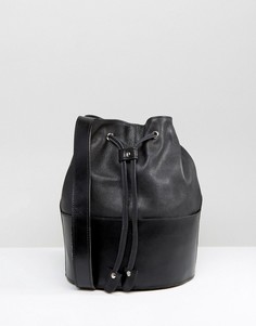 Кожаная сумка-мешок Park Lane - Черный