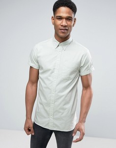 Узкая рубашка с короткими рукавами Jack &amp; Jones Premium - Зеленый