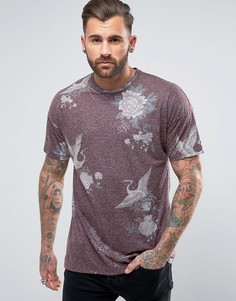 Oversize-футболка со сплошным принтом ASOS - Красный