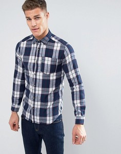 Фланелевая рубашка в клетку Jack &amp; Jones - Темно-синий